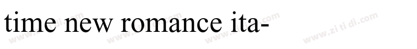 time new romance ita字体转换